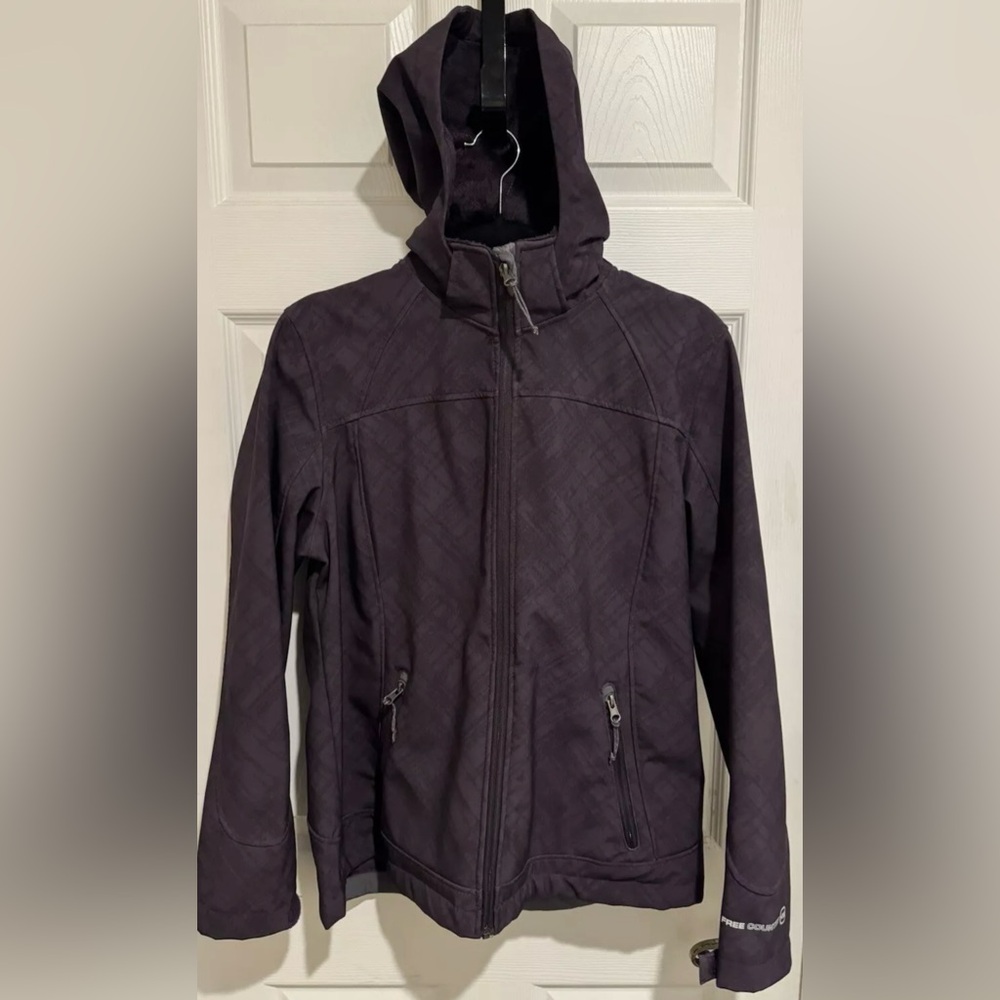 1X Free Country Rain jacket with removable‎ hat Purple